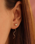Heart Wave Earrings