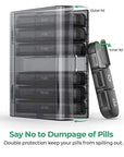 Compartment Black Pill Organizer