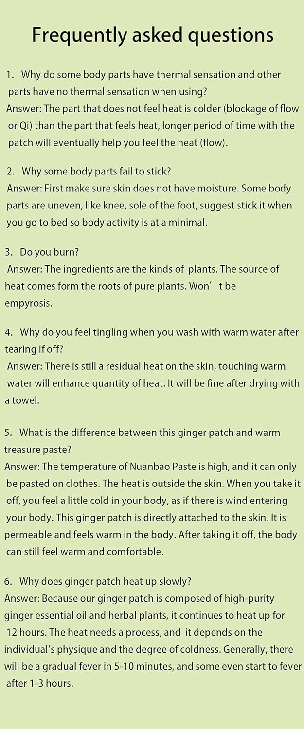 Self Heating Ginger Dard Free Patch