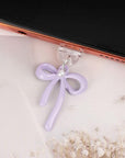 Cute Bowknot Pearl Charging Port Plug- Pack of 2