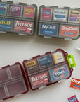 10 Campartments Pill Case, Mini Pharmacy