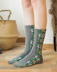 Winter Anti Fungal + Anti Rash Embroidered Floral Socks