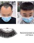Men’s frontal stick-on hairline with natural human hair (Brand – Anemone)