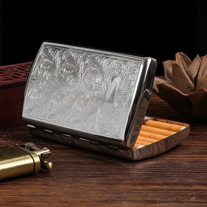 Stainless Steel Cigraette &amp; Card Holder Wallet For Men