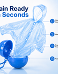 Hooded Disposable Rain Poncho with Keychain Ball