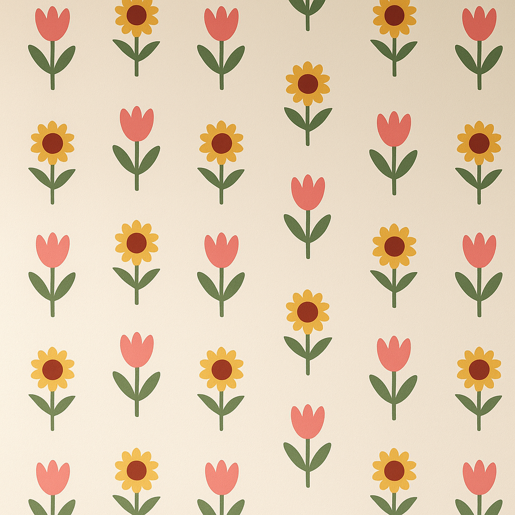 DIY High Quality Tulip &amp; Sunflower Wall Stickers ( imported )