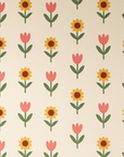 DIY High Quality Tulip & Sunflower Wall Stickers ( imported )
