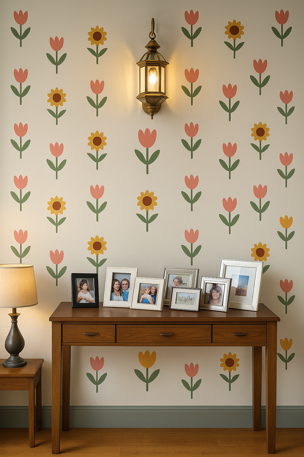 DIY High Quality Tulip &amp; Sunflower Wall Stickers ( imported )