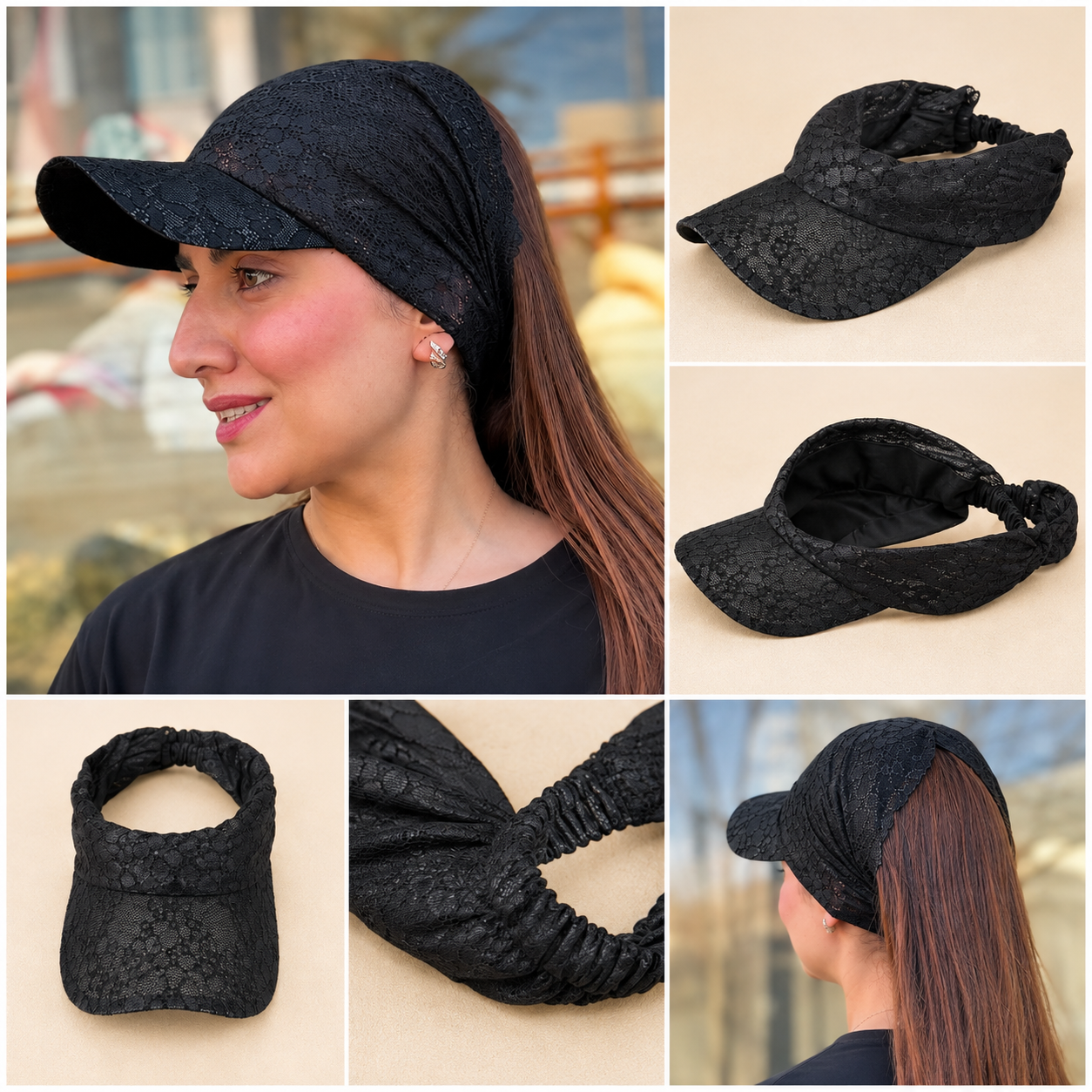 Lace Visor Hair Band Cap