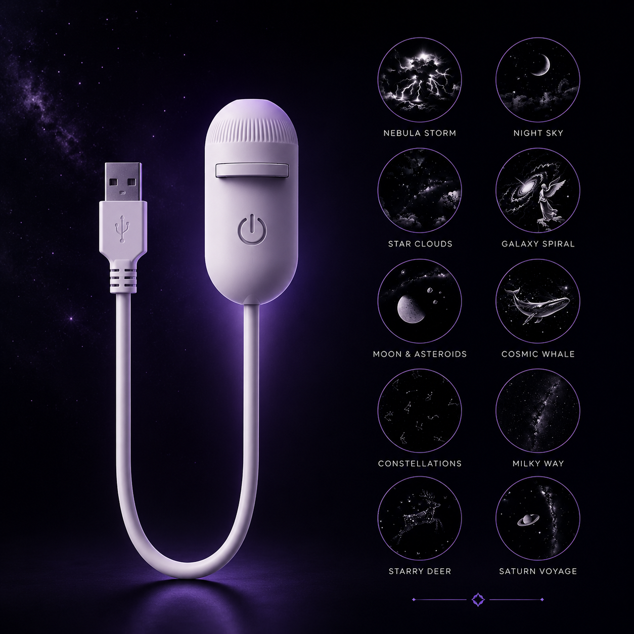Aurora Galaxy Projection Lamp