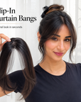 Clip-In Curtain Bangs Hair Topper