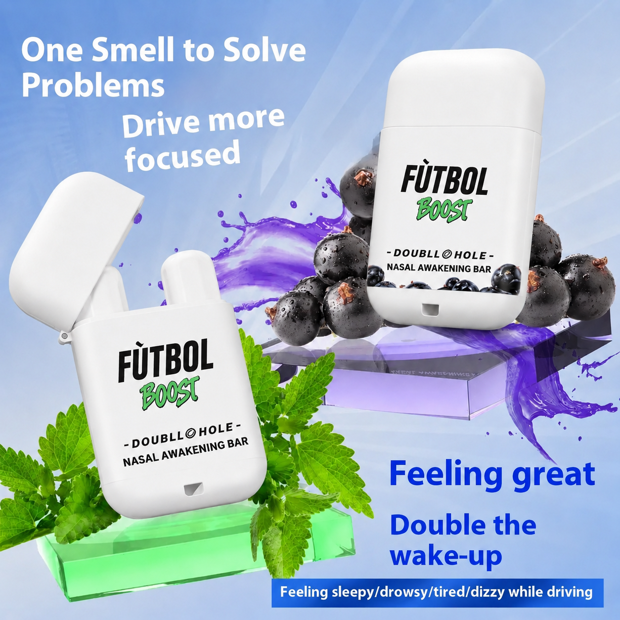 Natural Energy Refresh Nasal Stick (Drug-Free &amp; FDA Approved)