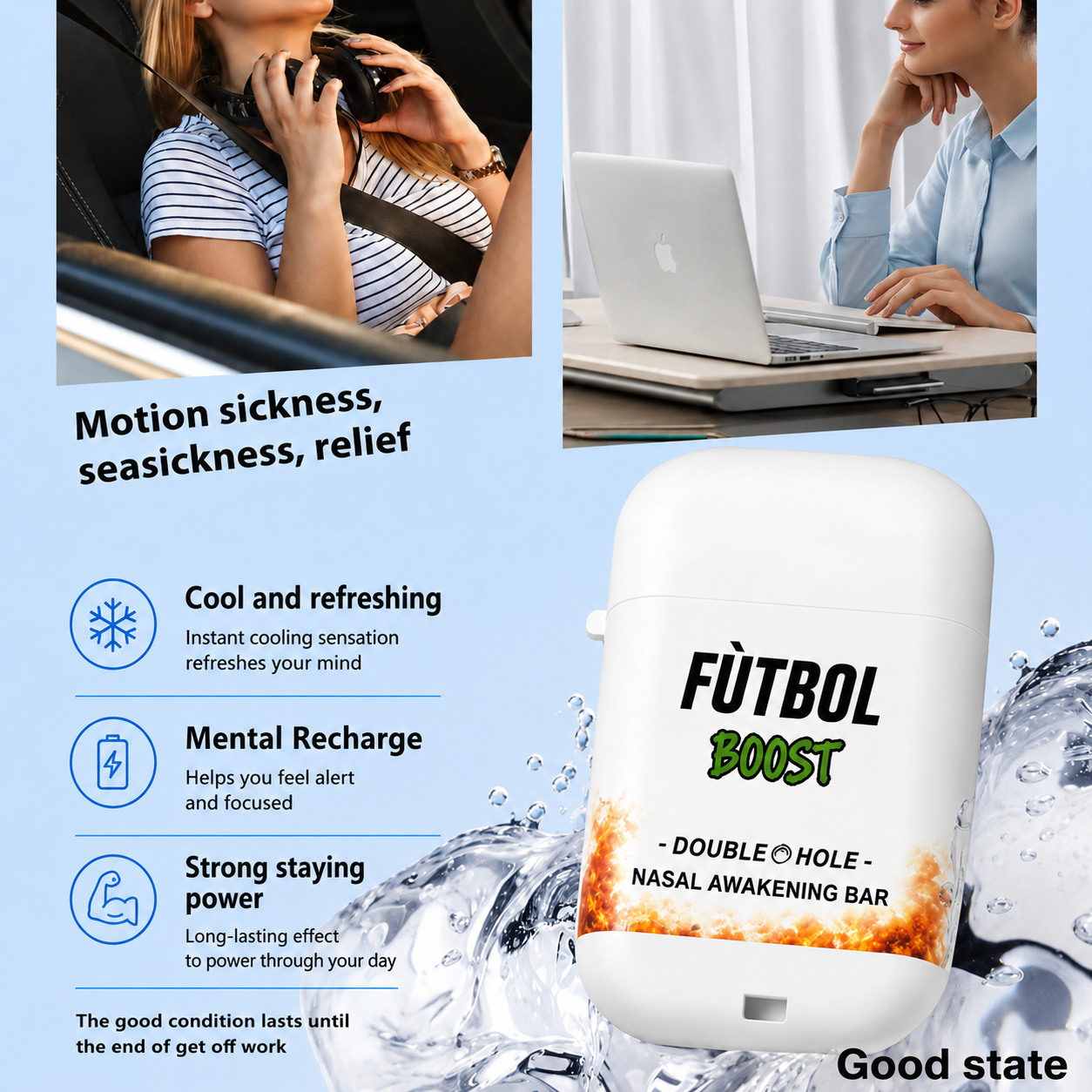Natural Energy Refresh Nasal Stick (Drug-Free &amp; FDA Approved)