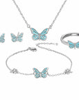Butterfly Glowing Sterling Silver Necklace (PACK OF 2)