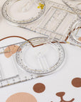 Multifunctional Geometric Plastic Ruler📐