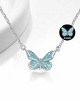Butterfly Glowing Sterling Silver Necklace (PACK OF 2)