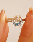 2 in 1 Sun and Moon Ring