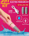Rechargeable Electric Callus Remover – FREE Extra Roller + USB Charging Wire Included