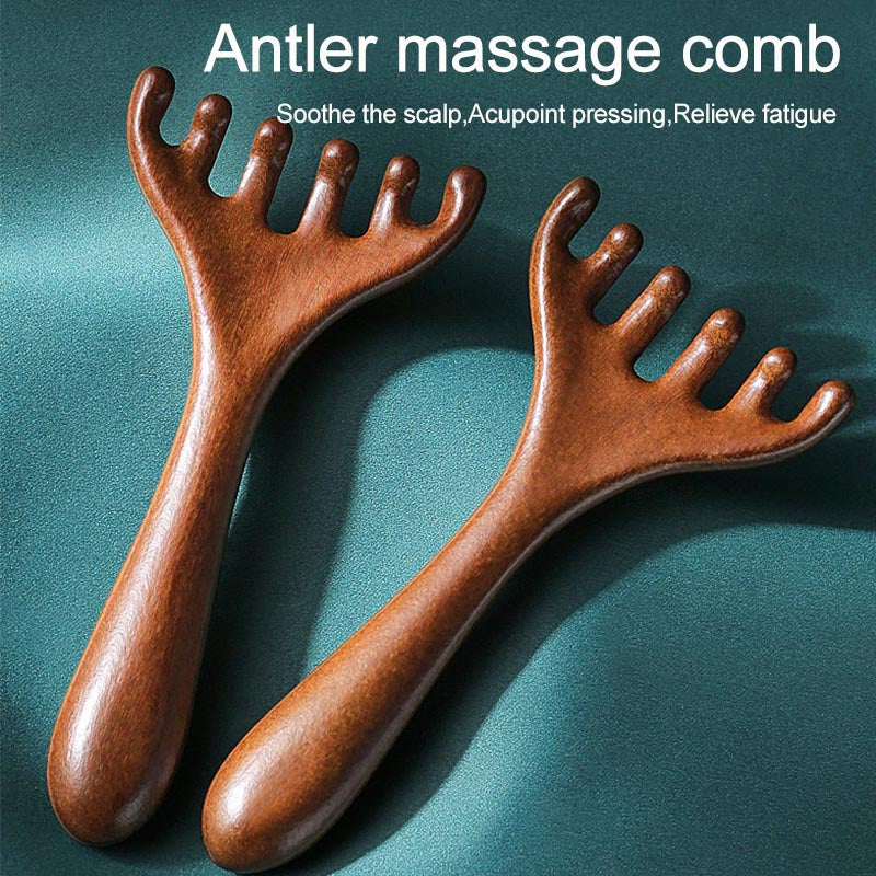 Wooden Meridian Massage Comb