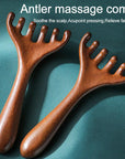 Wooden Meridian Massage Comb