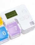 7-Days Pill Organizer Box with Medicine Reminder Alarm