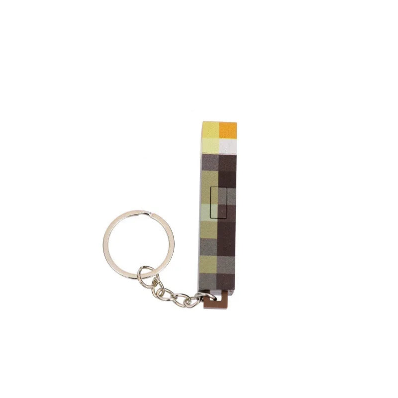 Minecraft Torch Keychain