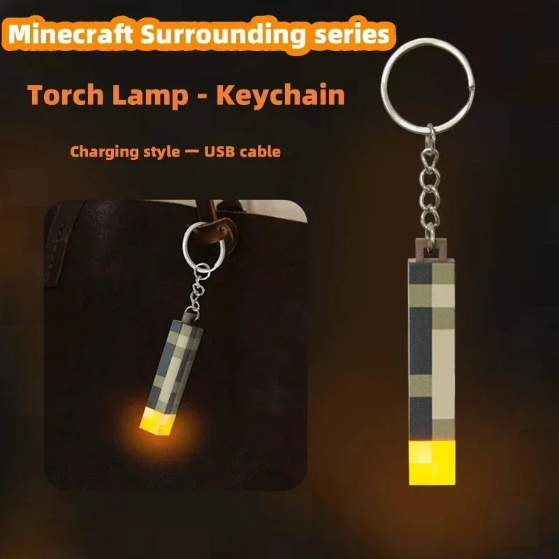 Minecraft Torch Keychain