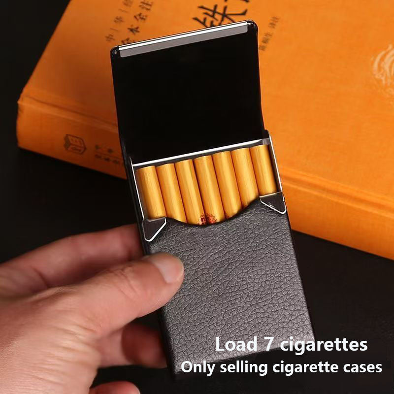 Leather Aluminum Metal Business Card Holder For Men's