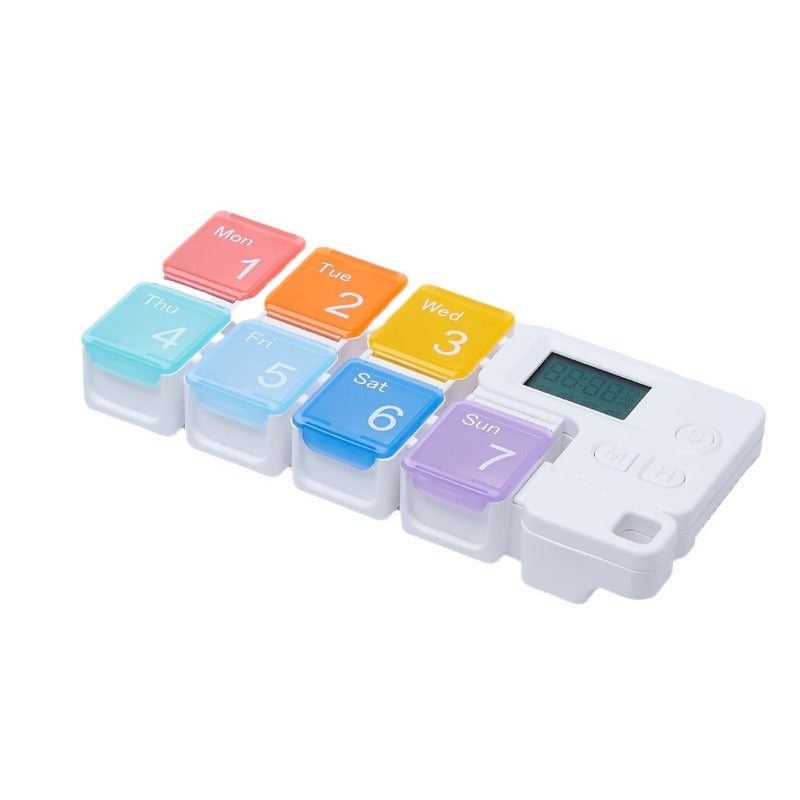 7-Days Pill Organizer Box with Medicine Reminder Alarm