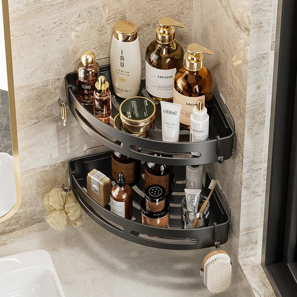 Adhesive Bathroom Shampoo Holder Shelves