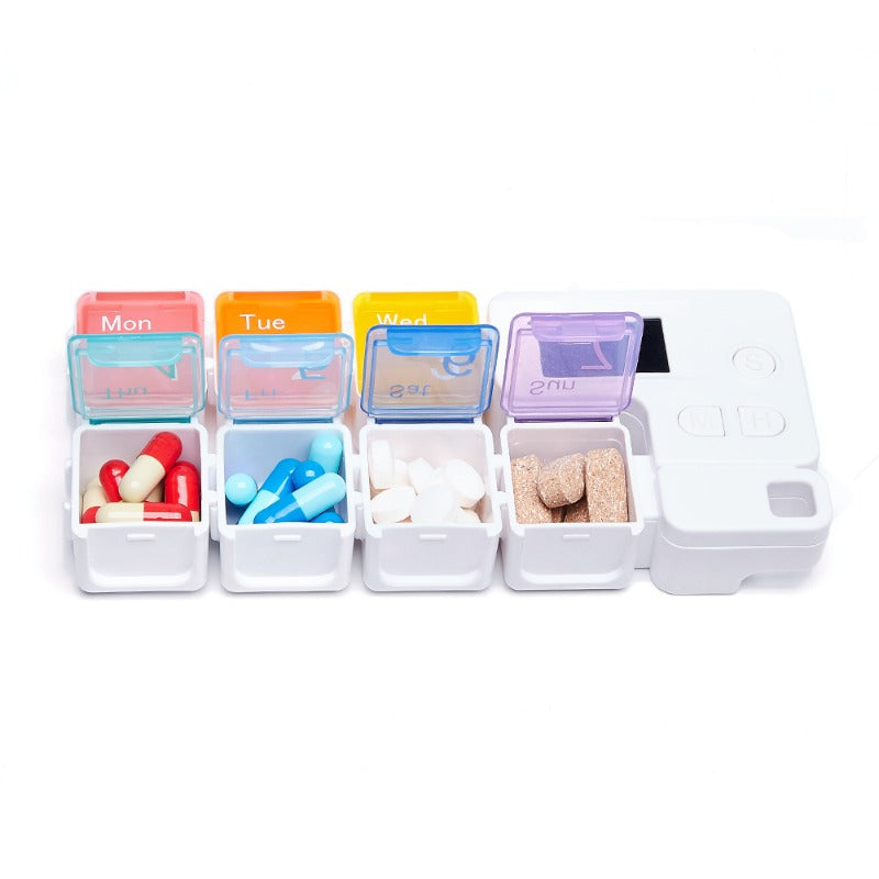 7-Days Pill Organizer Box with Medicine Reminder Alarm
