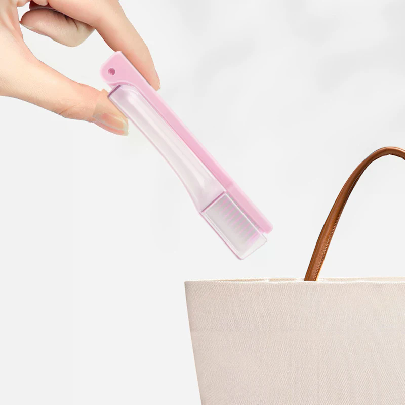 Portable U-shaped Soft Bristled Folding Toothbrush
