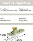 3-in-1 Multifunctional Ginger and Garlic Grinder