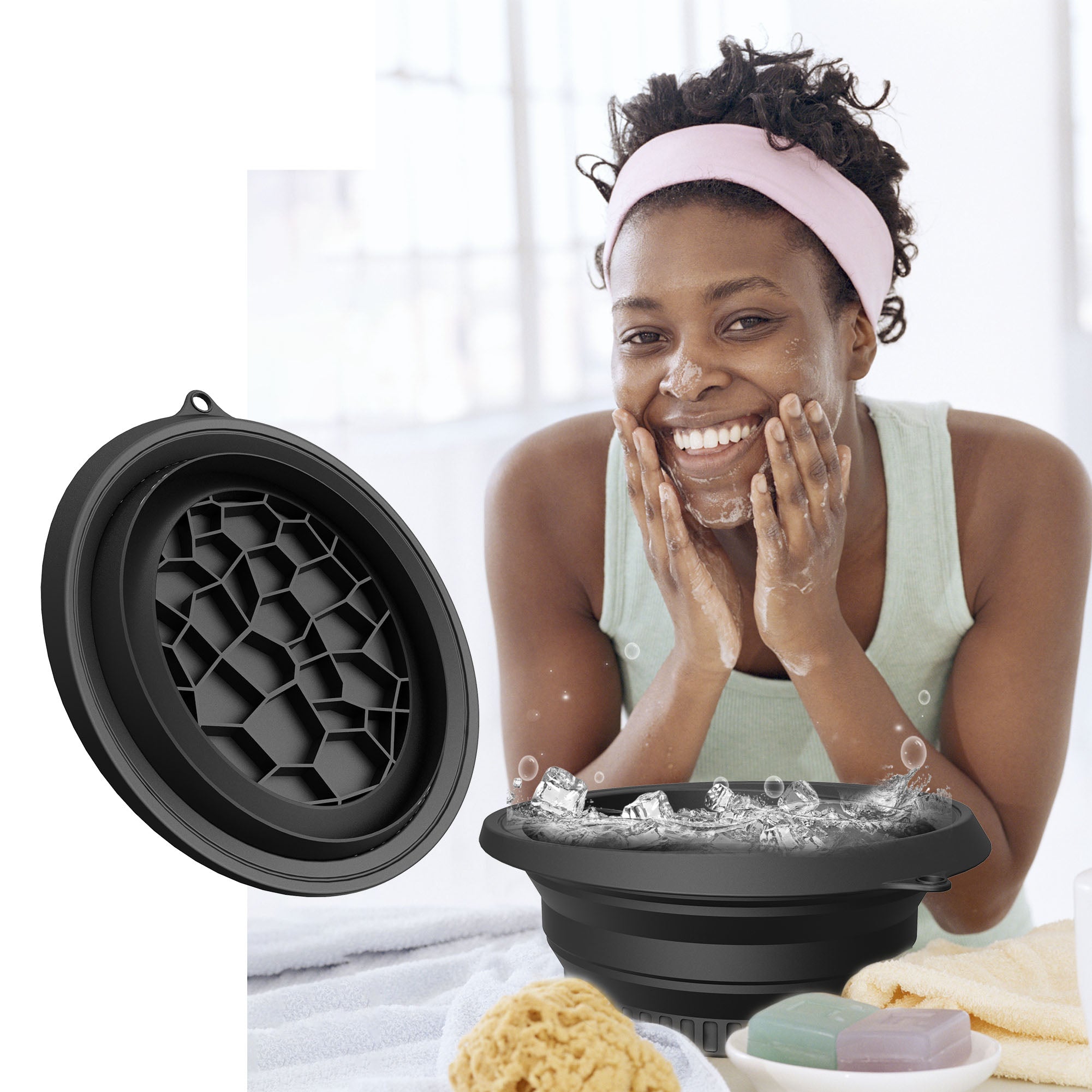 Face Ice Bath Silicone Bowl