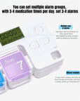7-Days Pill Organizer Box with Medicine Reminder Alarm