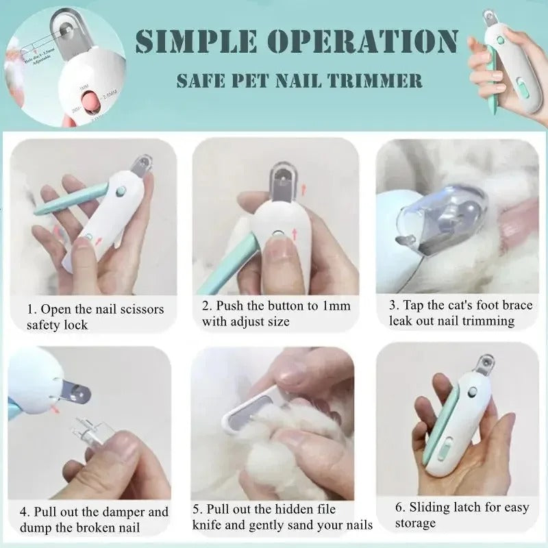 Professional Pet Nail Clippers with Adjustable Hole