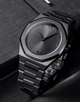 Stainless Steel Arabic Dial  Luxury Mens Quartz Watch