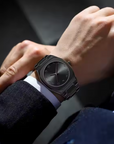 Stainless Steel Arabic Dial  Luxury Mens Quartz Watch