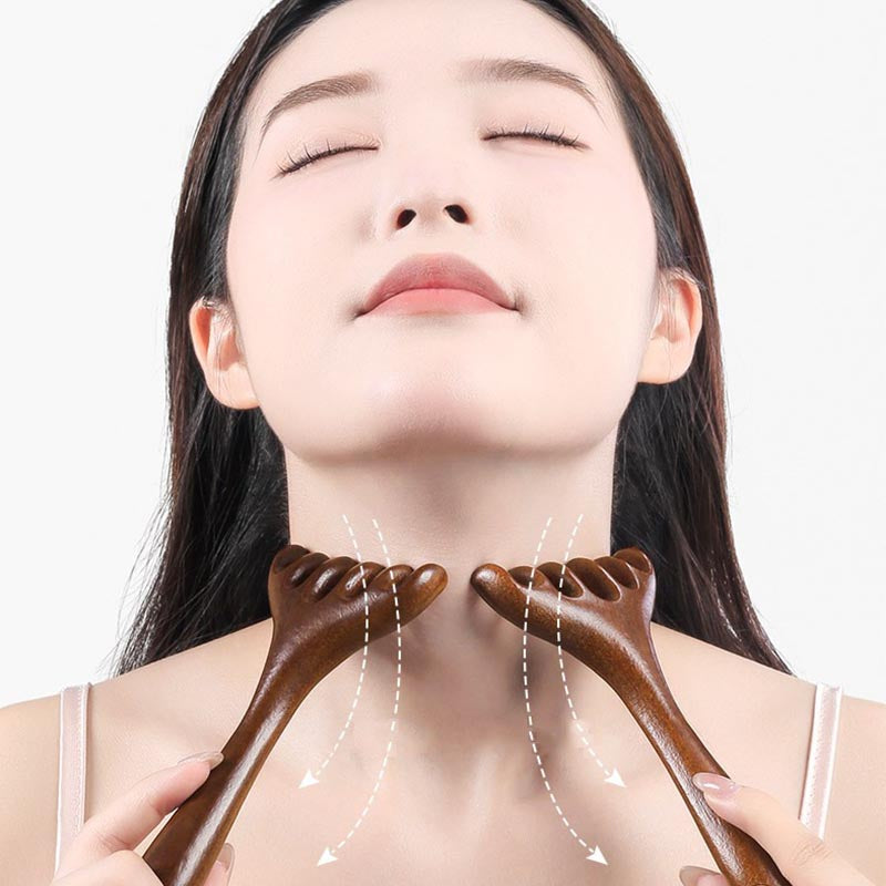 Wooden Meridian Massage Comb