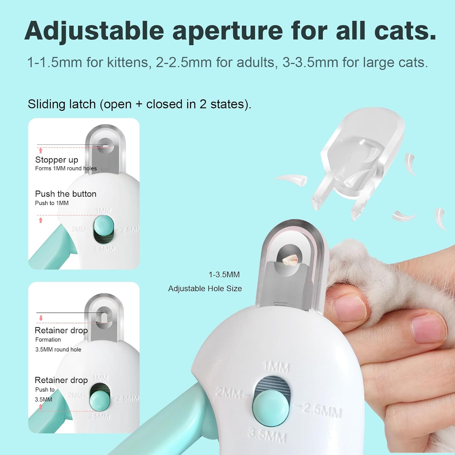 Professional Pet Nail Clippers with Adjustable Hole