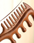 Multi-Functional Wooden Scalp Comb