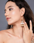 Traditional Lantern Pearl Tassel Earrings