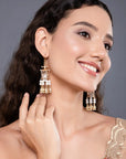 Traditional Lantern Pearl Tassel Earrings