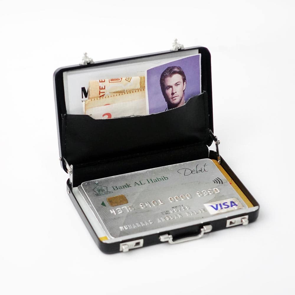 Briefcase Miniature Cards Holder RFID Wallet Realistic