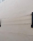 Foldable Cloth Hanger - Pair of 2 | Screws Included | Without Rope | 3 Rows | Free Shipping