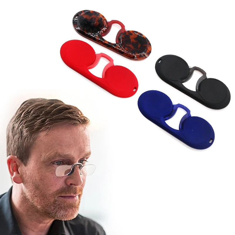 Portable Mini Nose Clip Reading Glasses +1.00