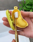 Banana Shaped travel toothbrush kit
