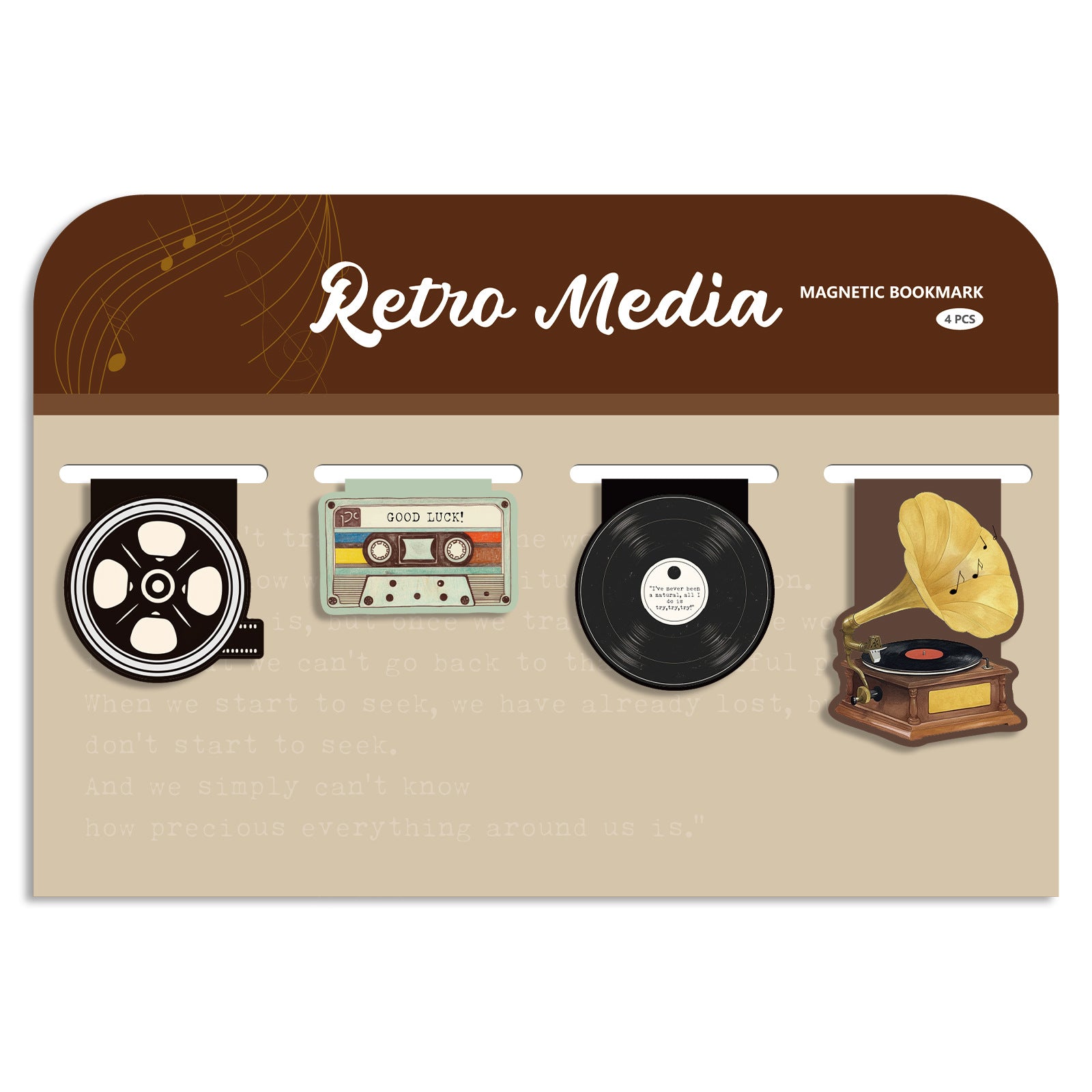 Retro Magnetic Bookmarks