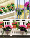 Hanging Railing Planter Shelf Decorative for Balcony