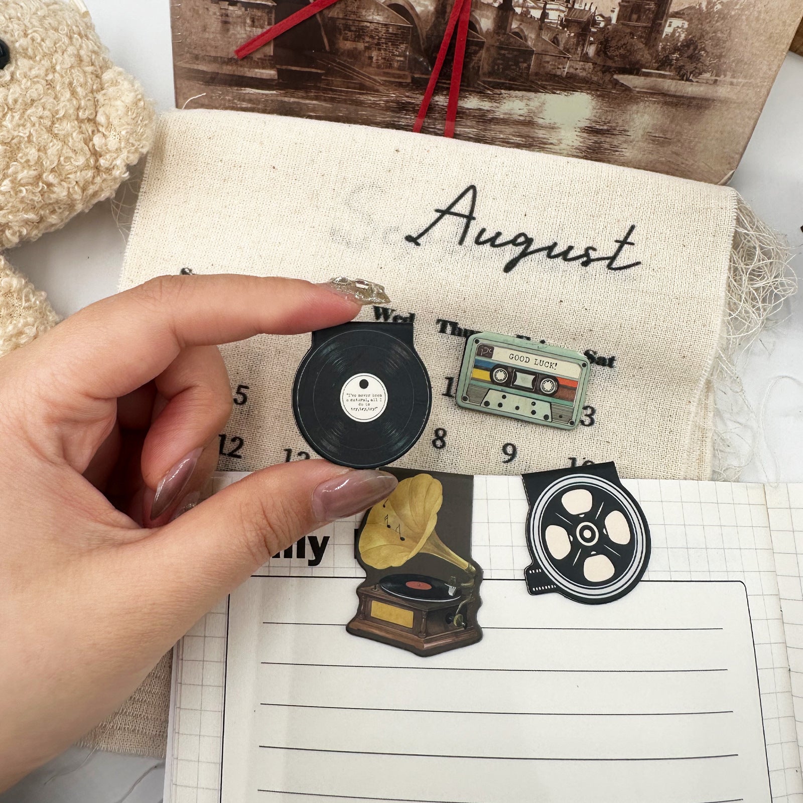 Retro Magnetic Bookmarks
